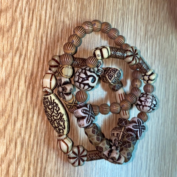 3 hand beaded bracelets. Made by me. - Picture 1 of 5